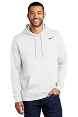 club fleece pullover hoodie white