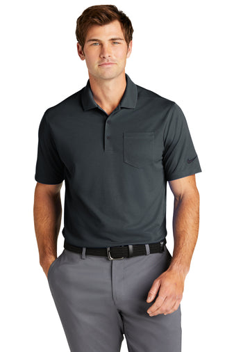 dri fit micro pique 2.0 pocket polo anthracite