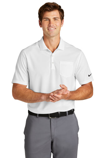 dri fit micro pique 2.0 pocket polo white