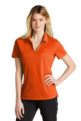 ladies dri fit micro pique 2.0 polo brilliant orange