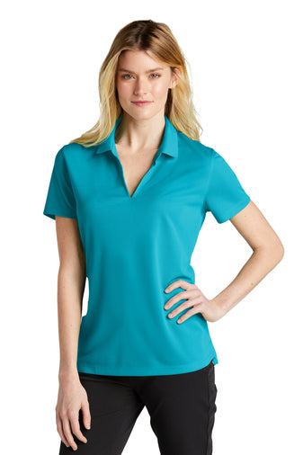 ladies dri fit micro pique 2.0 polo tidal blue