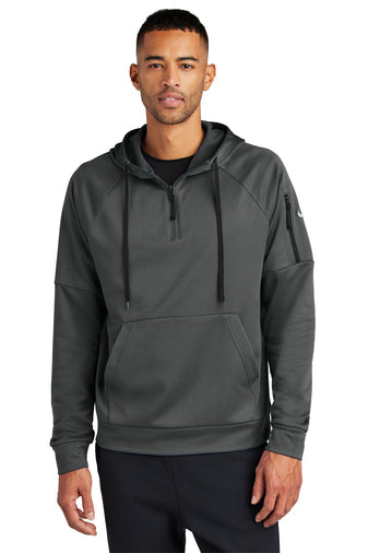 therma fit pocket 14 zip fleece hoodie anthracite