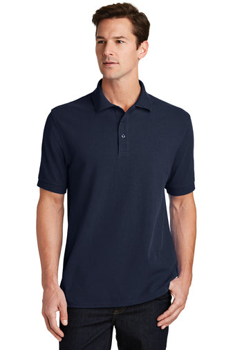 combed ring spun pique polo deep navy