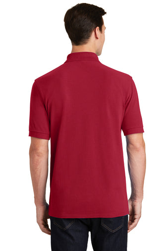 combed ring spun pique polo red