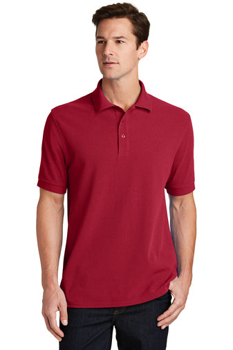 combed ring spun pique polo red