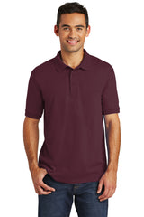 core blend jersey knit polo athletic maroon