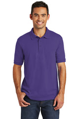 core blend jersey knit polo purple