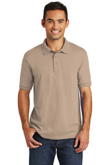 core blend jersey knit polo sand