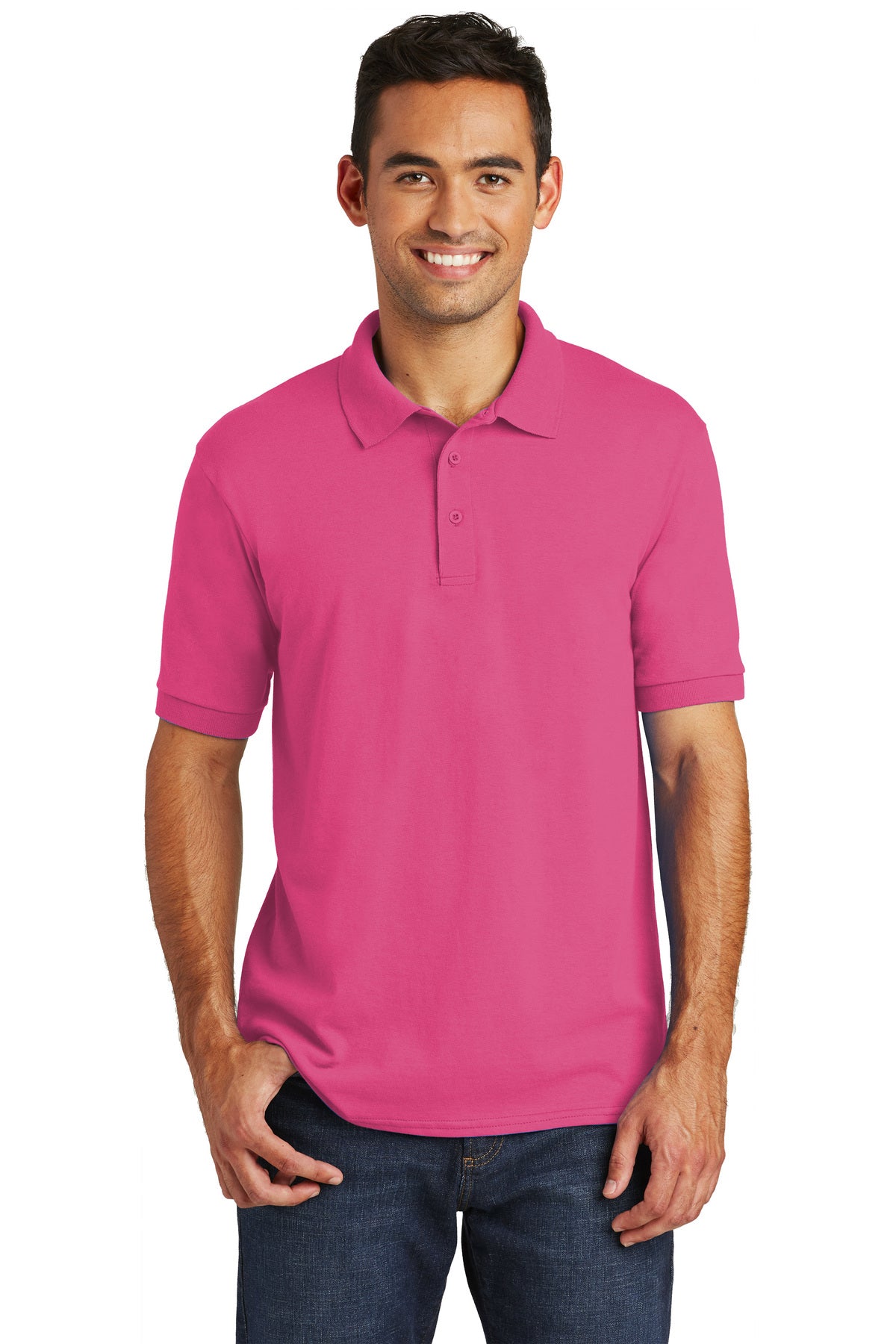 core blend jersey knit polo sangria