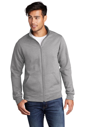 core fleece cadet full zip sweatshirt athletic heather