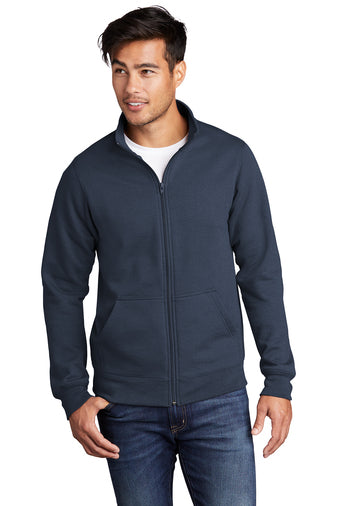 core fleece cadet full zip sweatshirt navy