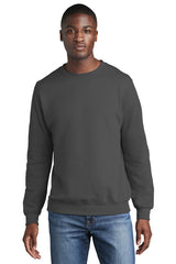 core fleece crewneck sweatshirt charcoal