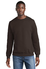 core fleece crewneck sweatshirt dark chocolate brown