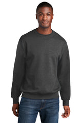 core fleece crewneck sweatshirt dark heather grey