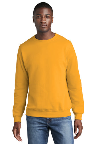 core fleece crewneck sweatshirt heather gold