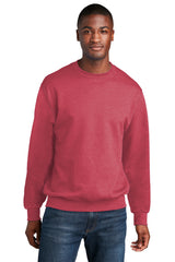 core fleece crewneck sweatshirt heather red