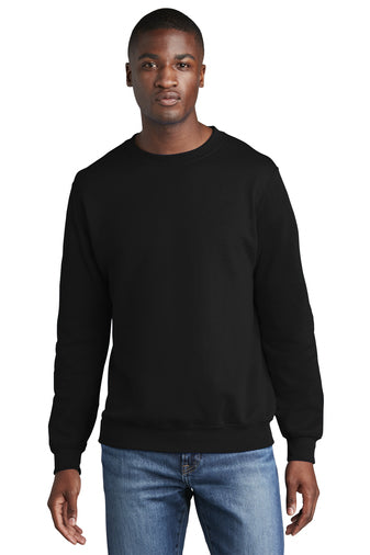 core fleece crewneck sweatshirt jet black