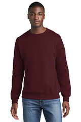 core fleece crewneck sweatshirt maroon