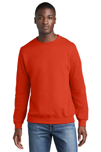 core fleece crewneck sweatshirt orange