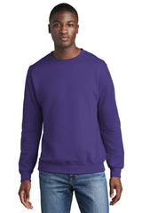 core fleece crewneck sweatshirt purple