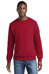 core fleece crewneck sweatshirt red
