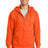 essential fleece full zip hooded sweatshirt safety orange