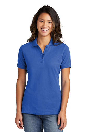 ladies combed ring spun pique polo royal