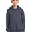 youth core fleece pullover hooded sweatshirt heather navy