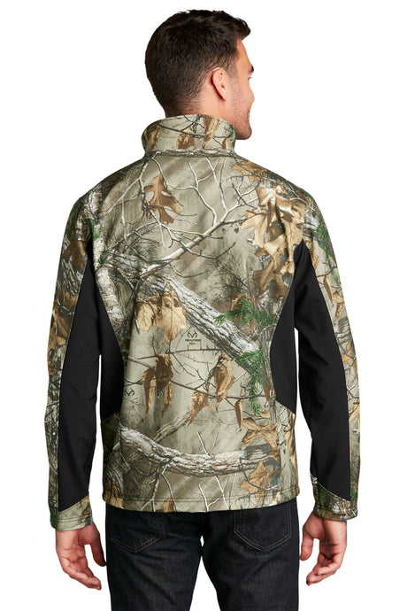 camouflage colorblock soft shell realtree xtra black