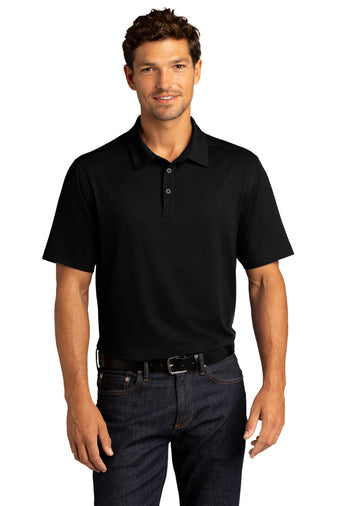 city stretch polo black