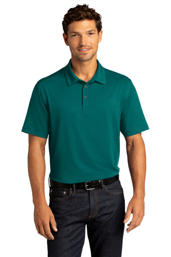 city stretch polo dark teal