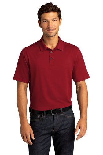 city stretch polo garnet