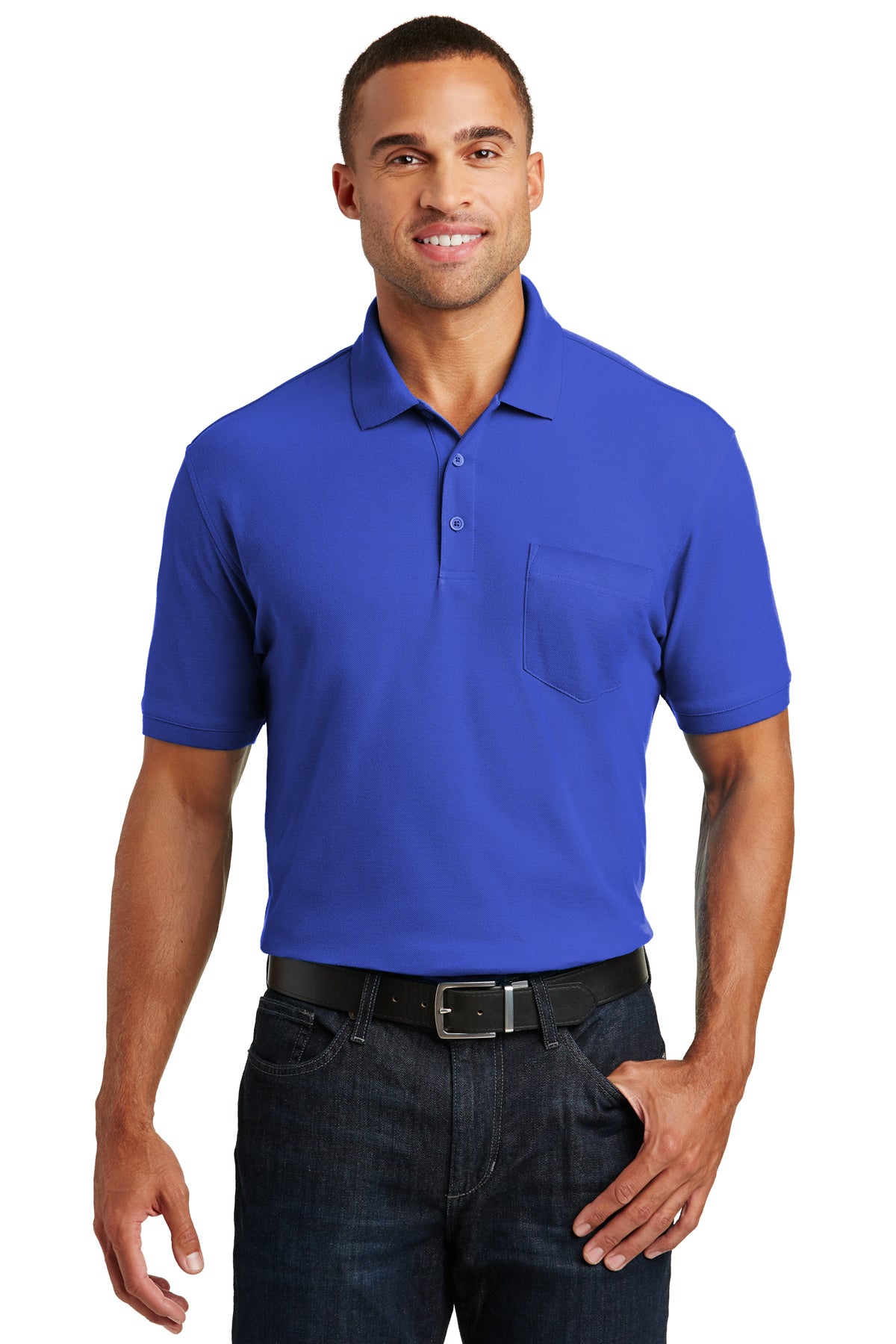 core classic pique pocket polo true royal