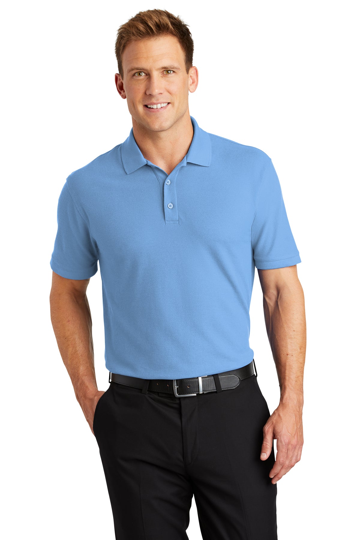 core classic pique polo carolina blue