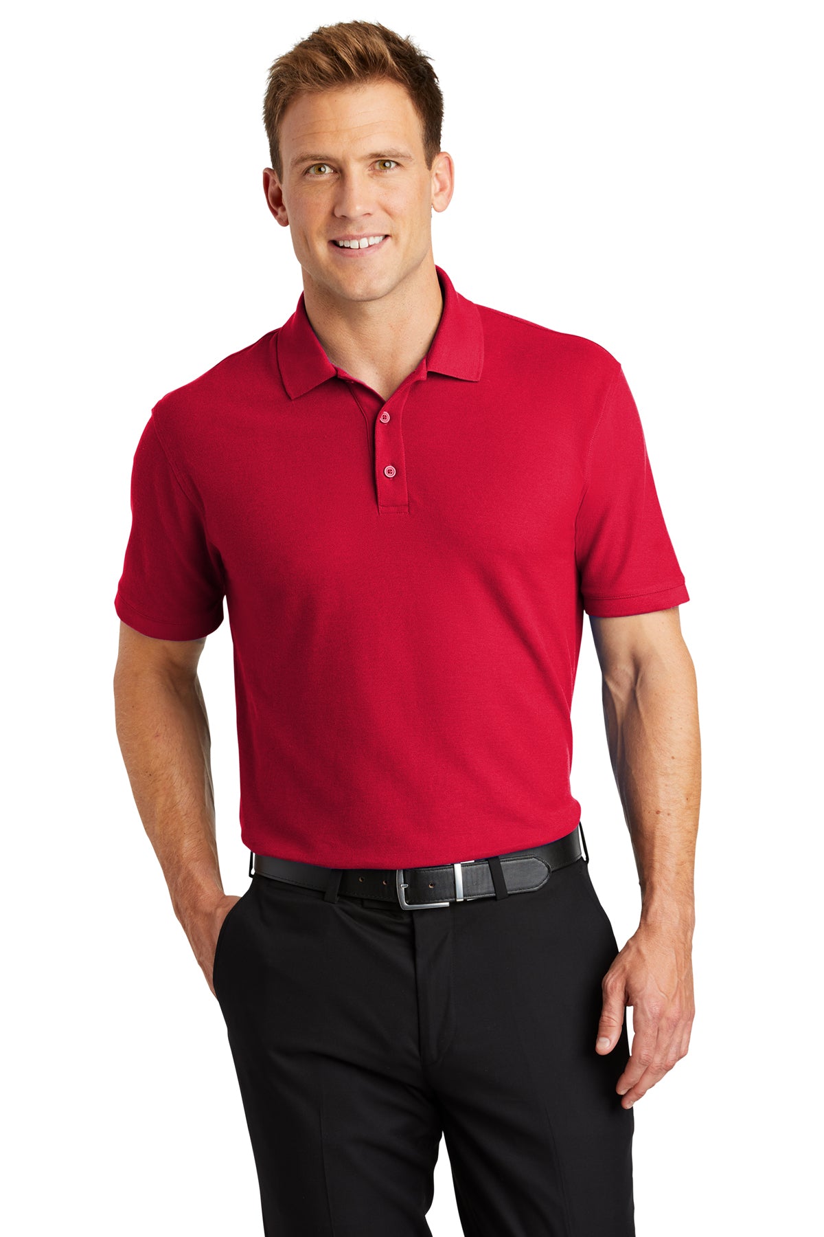 core classic pique polo rich red