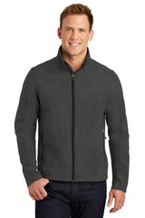 core soft shell jacket black charcoal heather