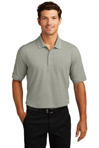 ezcotton polo oxford heather