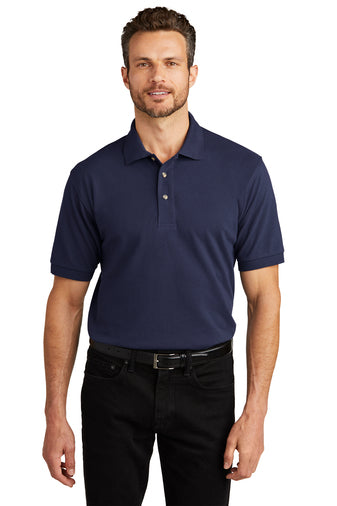 heavyweight cotton pique polo k420 navy