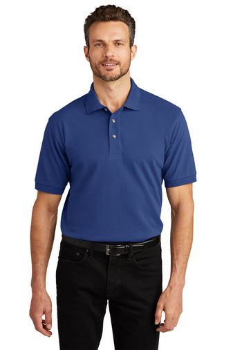 heavyweight cotton pique polo k420 royal