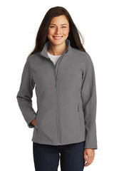 ladies core soft shell jacket deep smoke