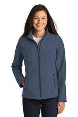 ladies core soft shell jacket navy heather