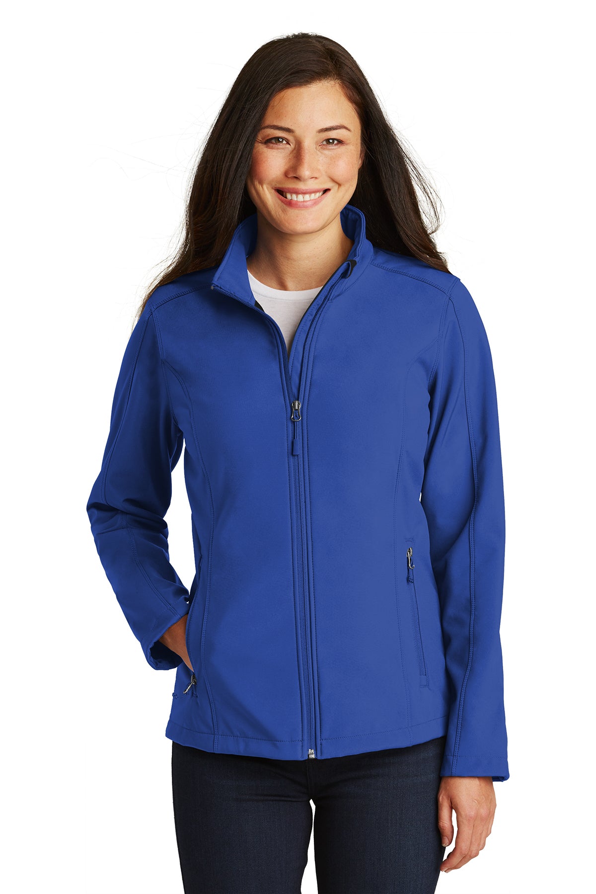 ladies core soft shell jacket true royal