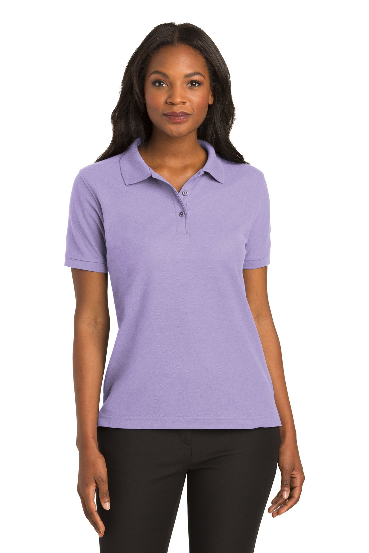 ladies silk touch polo bright lavender