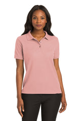 ladies silk touch polo light pink