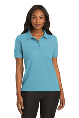 ladies silk touch polo maui blue