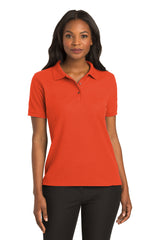 ladies silk touch polo orange