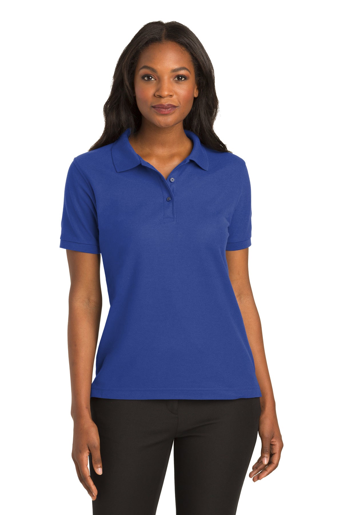 ladies silk touch polo royal