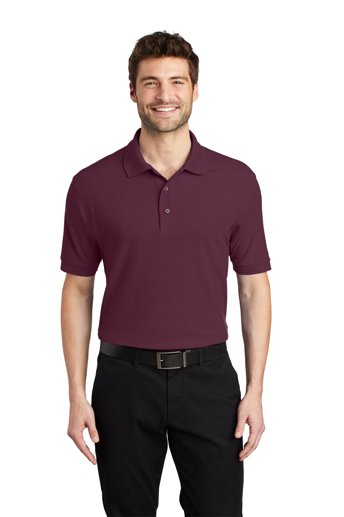 silk touch polo maroon