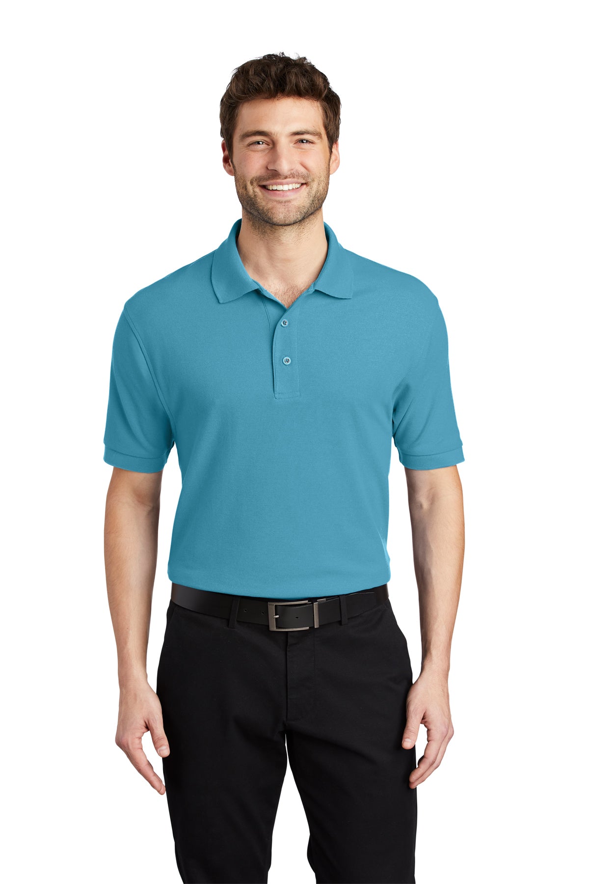 silk touch polo maui blue