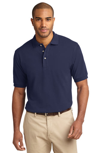 tall heavyweight cotton pique polo tlk420 navy